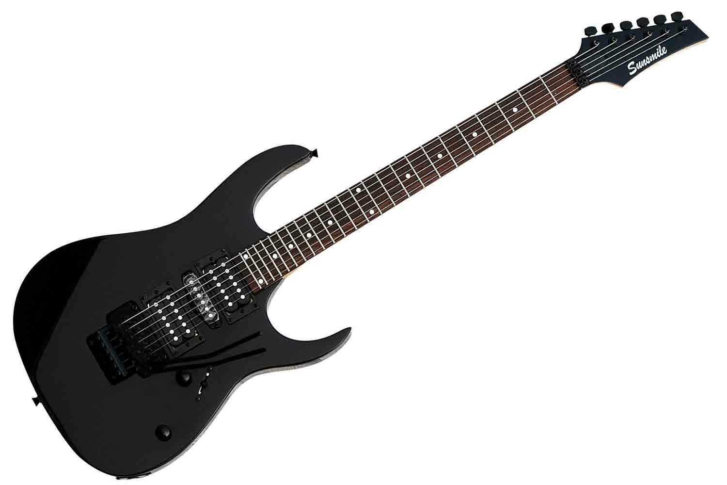 Электрогитара Superstrat Sunsmile SJS-100 - Электрогитара, черная - фото 1