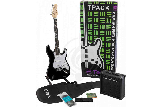 Электрогитара Stratocaster Terris TPACK-TST-045 BK - Комплект электрогитары - фото 1