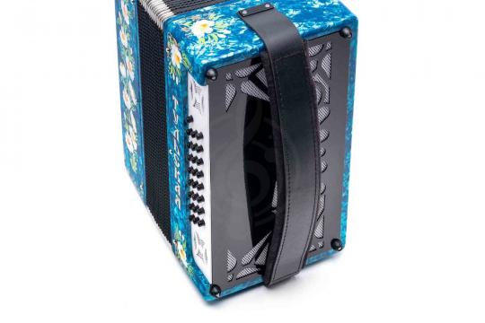 Гармонь Тульская гармонь - G-21-BL 301М 25х25-III с двумя ремнями, синяя - фото 8