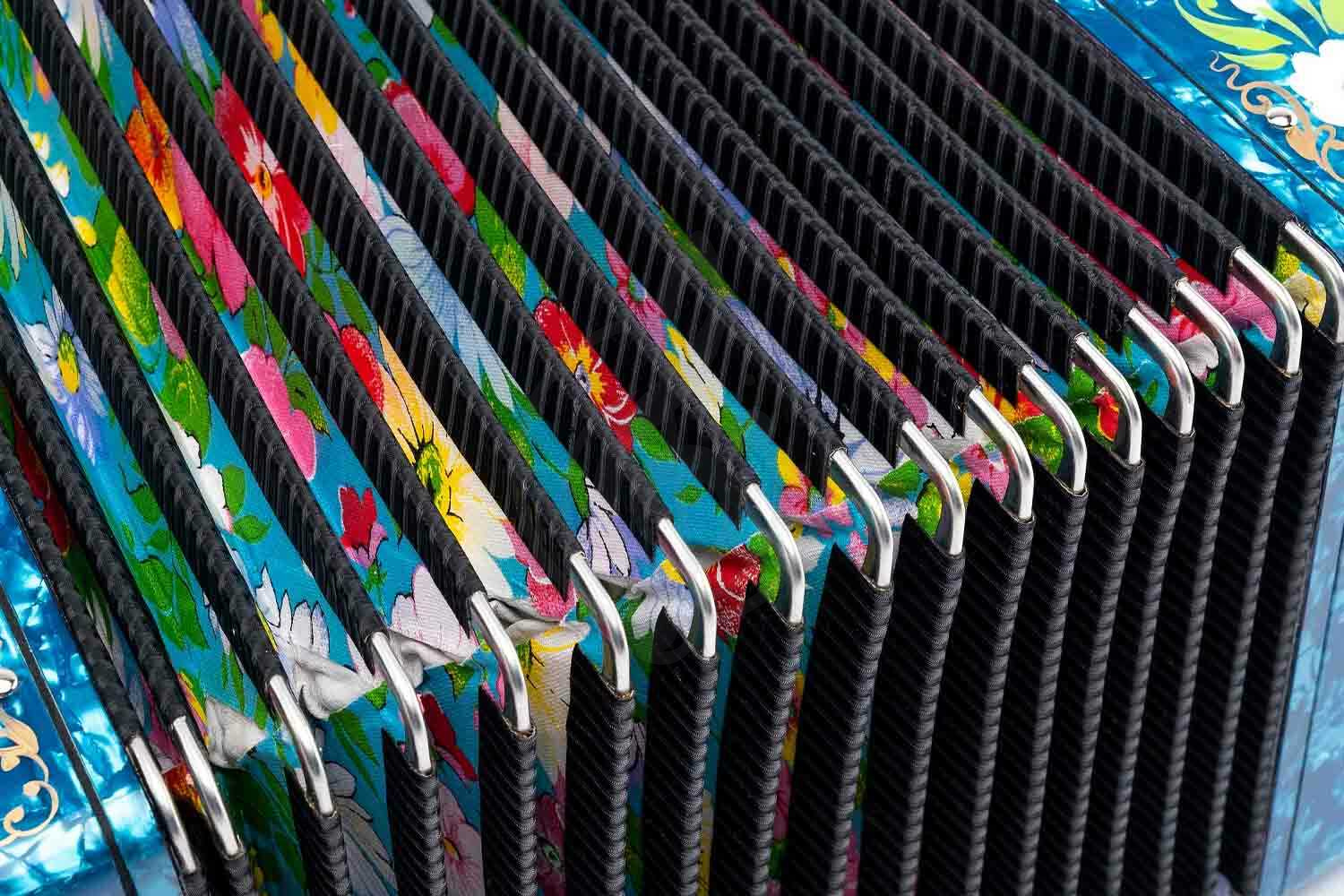 Гармонь Тульская гармонь - G-21-BL 301М 25х25-III с двумя ремнями, синяя - фото 3