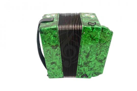 Гармонь Тульская гармонь - G-21-C-GR 301М 25х25-III с двумя ремнями, зеленая - фото 3
