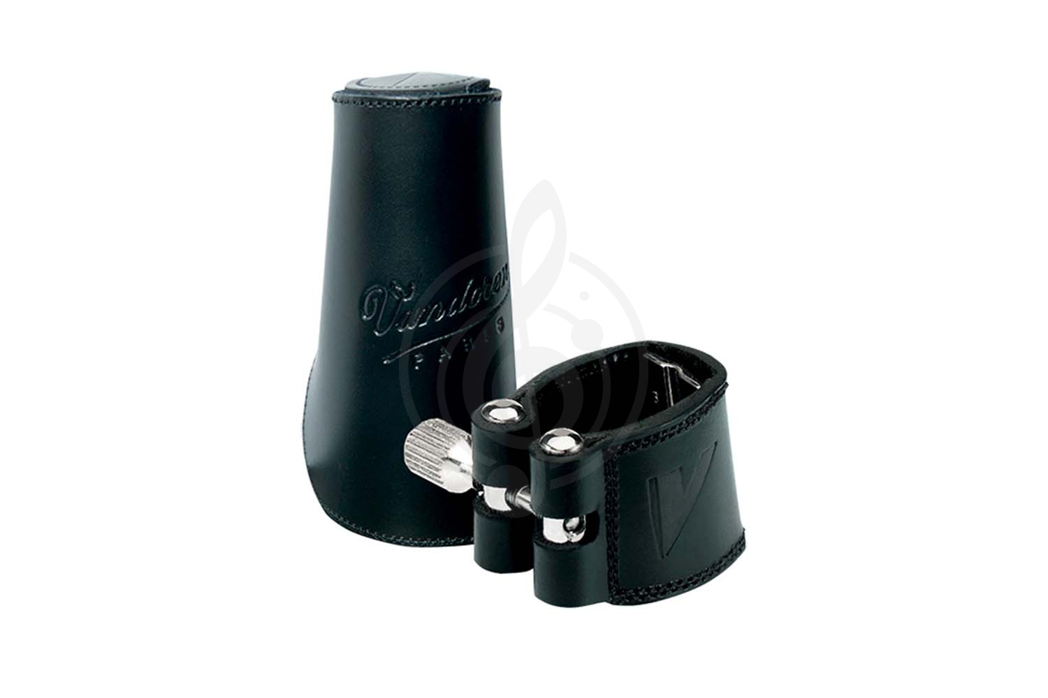 Лигатура для кларнета Vandoren LC21L Leather - Лигатура и колпачок для кларнета Bb - фото 1