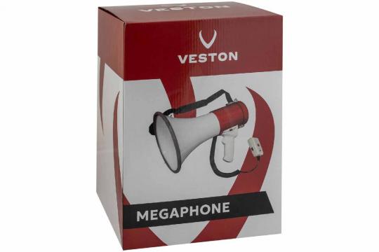 Мегафон громкоговоритель VESTON VMEG-25 - Мегафон рупорный ручной - фото 11