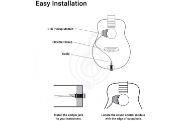 Звукосниматель для акустической гитары X2 DOUBLE B1G - Пьезозвукосниматель для акустической гитары - фото 11