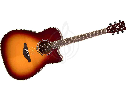 Трансакустическая гитара YAMAHA FGC-TA BROWN SUNBURST - трансакустическая гитара - фото 1