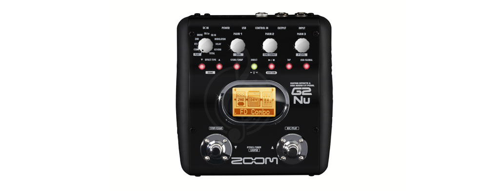 Процессор для электрогитары Zoom G2Nu+AC процессор эффектов для электрогитары. - фото 2